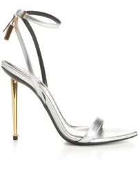 Tom Ford - Laminated Leather Sandal With Padlock Sandals - Lyst