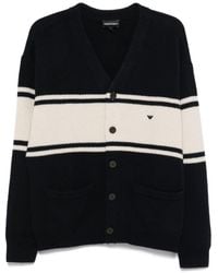 Emporio Armani - Wool V-Necked Cardigan - Lyst