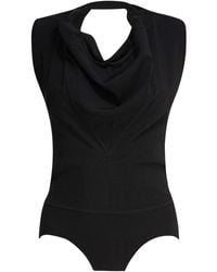 Max Mara - Sleeveless Draped Bodysuit Tops - Lyst