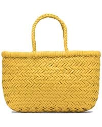 Dragon Diffusion - Mini Flat Gora Basket 30X17X8 Cm Handbags Giallo-Donna - Lyst