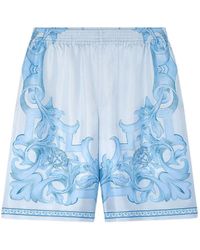 Versace - Shorts Con Stampa Barocca-Uomo - Lyst