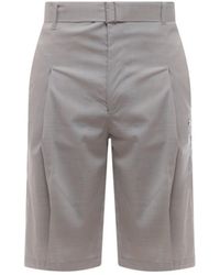 Etudes Studio - Virgin Wool Blend Bermuda Shorts With Frontal Pinces - Lyst