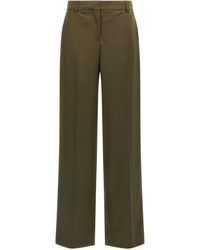 Stella McCartney - Wool Pantaloni Verde-Donna - Lyst