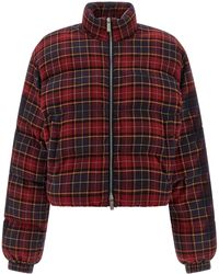 Off-White c/o Virgil Abloh - Check Flan Arrow Spray Puffer Jackets Bordeaux-Donna - Lyst