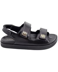 Givenchy - 4g Logo-embellished Leather Sandals - Lyst