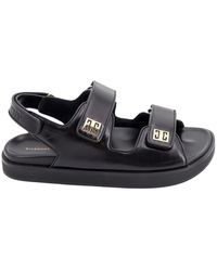 Givenchy - Leather 4G Sandals - Lyst