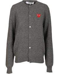 COMME DES GARÇONS PLAY - Merino Wool Cardigan Knitwear - Lyst