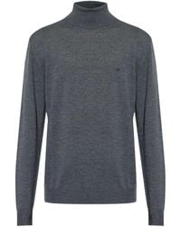 Etro - Wool Turtleneck With Embroidered Logo - Lyst