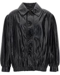 Alessandra Rich - Leather Bomber Jacket Casual Jackets, Parka - Lyst