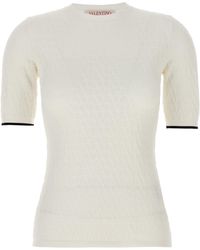 Valentino Garavani - Toile Iconographe Maglioni Bianco-Donna - Lyst