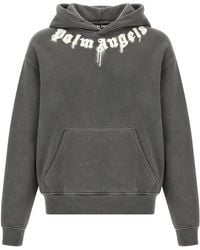 Palm Angels - Logo Print Hoodie Sweatshirt - Lyst