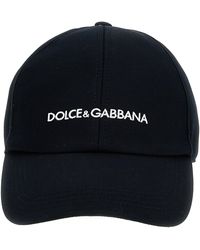 Dolce & Gabbana - Logo Embroidery Cap Cappelli Blu - Lyst