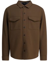 Vince - Cotton Overshirt Jacket Giacche Marrone-Uomo - Lyst