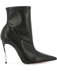 Casadei - Pointed Toe Pull-On Ankle Boots - Lyst