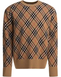 Burberry - Wool Blend Crew Neck Sweater - Lyst