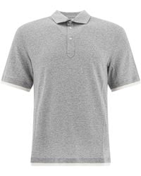 Brunello Cucinelli - Mélange Effect Polo Shirt - Lyst
