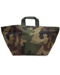 Herve Chapelier - Xl Square Bottom Travel Bag Handbags Camouflage - Lyst