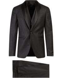Tagliatore - Virgin Wool And Silk Trouser With Vest - Lyst