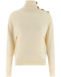 Balmain - Cashmere Wool Sweater Sweaters And Cardigans - Lyst