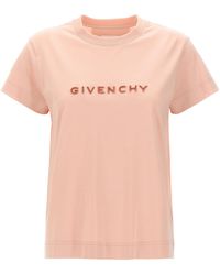 Givenchy - Logo T Shirt Rosa - Lyst