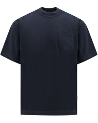 Sacai - T-shirt in cotone con zip sul fondo - Lyst