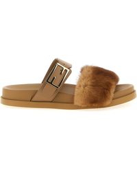Fendi - Feel Sandali Marrone-Donna - Lyst