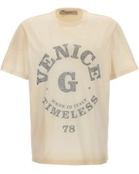Golden Goose - Logo Print T Shirt Bianco/Nero - Lyst
