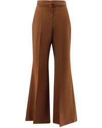 Fendi - Wool And Mohair Trousers-Donna - Lyst