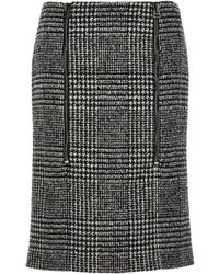 Tom Ford - Prince Of Wales Skirt Gonne Bianco/Nero - Lyst