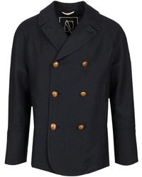 Sealup - Double-breasted Coat Jackets Blue - Lyst