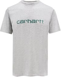 Carhartt - Cotton T-Shirt With Frontal Logo - Lyst