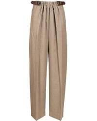 Loewe - Wool And Silk Trousers Beige - Lyst