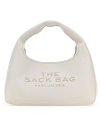 Marc Jacobs - White Leather Mini The Sack Bag Handbag - Lyst