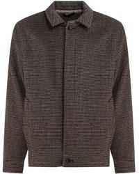 Vince - Houndstooth Overshirt Jacket Giacche Marrone-Uomo - Lyst