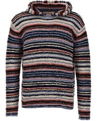 Marni - Striped Hooded Sweater Maglioni Multicolor - Lyst