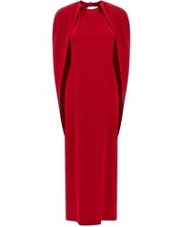 Alberta Ferretti - Hooded Cape Maxi Dress - Lyst