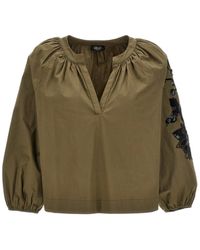 Liu Jo - Sequin Embroidery Blouse Shirt - Lyst