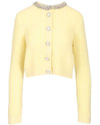 Self-Portrait - Alpaca Cardigan Knitwear - Lyst