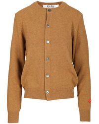 COMME DES GARÇONS PLAY - Wool Cardigan Knitwear - Lyst