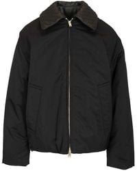 Bottega Veneta - Down Jacket With Leather Trim And Intrecciato Motif Coats - Lyst