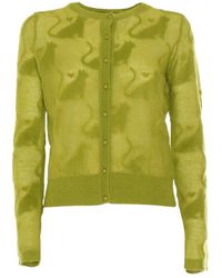 MM STUDIO - Pistachio Nylon Blend Alvaro Cardigan - Lyst