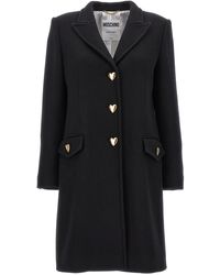 Moschino - Heart Button Coat Coats, Trench Coats - Lyst