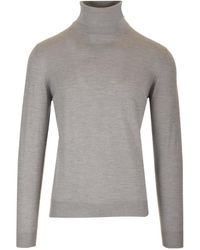 Mauro Ottaviani - Wool Turtleneck Knitwear Grey - Lyst