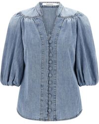 Zimmermann - Lucky Camicie Celeste-Donna - Lyst