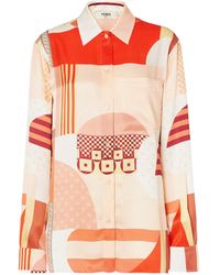 Fendi - Patchwork Silk Shirt - Lyst