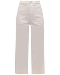 KENZO - Cotton Drill Jeans - Lyst