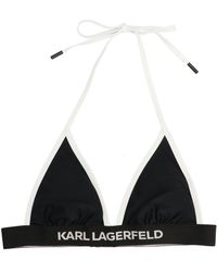 Karl Lagerfeld - 'karl' Logo Bikini Top - Lyst