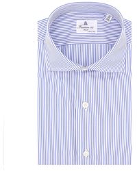 Finamore 1925 - Cotton Shirt With Striped Motif - Lyst