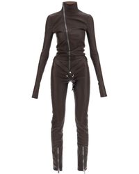 Rick Owens - Jumpsuit In Leather - Lyst