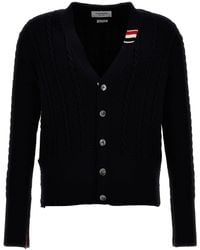 Thom Browne - Cable Stitch Sweater, Cardigans - Lyst